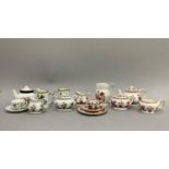 A Coalport miniature tea sevice of Indian tree design, teapot, two handled sugar bowl, cream jug,