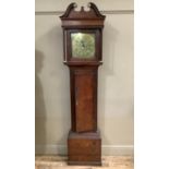 A late 18th century oak longcase clock having a brass dial signed John Ramsbottom (Wakefield 1760-