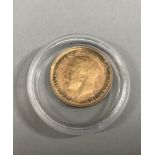 George V half sovereign 1913, polished, gouged ex ring mount