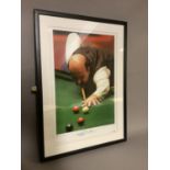 Willie Thorne signed limited edition (#490 of 500) by big Blue Tube, 69cm x 50cm.