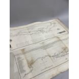 Two unframed maps, a map of The Grand Lake of Windermere 1783 and Plan of the Low Grounds between