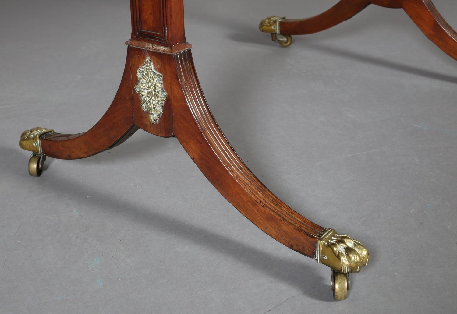 A Regency Mohogany and Rosewood crossbanded sofa table with ebony stringing, having a drawer and - Image 6 of 8