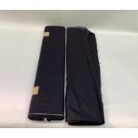 Two lengths of dark navy superfine Barathea wool suiting measuring 4 yards and approximately 3 1/2
