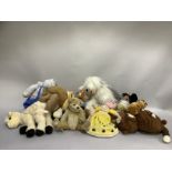 A large quantity of soft toys