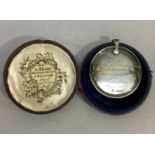A Prize medal for the Beaumaris Eisteddfod 1833 in silver presented to Hugh Jones by the Duchess