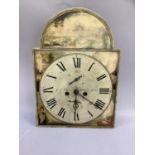Josh Bates of Huddersfield, painted 14" arch dial for a long case clock, having Roman numerals,