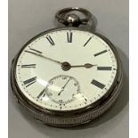 A Victorian pocket watch by WCMC in a silver open faced case no. 3950, signed English lever movement