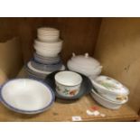 A Royal Doulton Atlanta dinner service comprising plates in three sizes, soup bowls, pudding