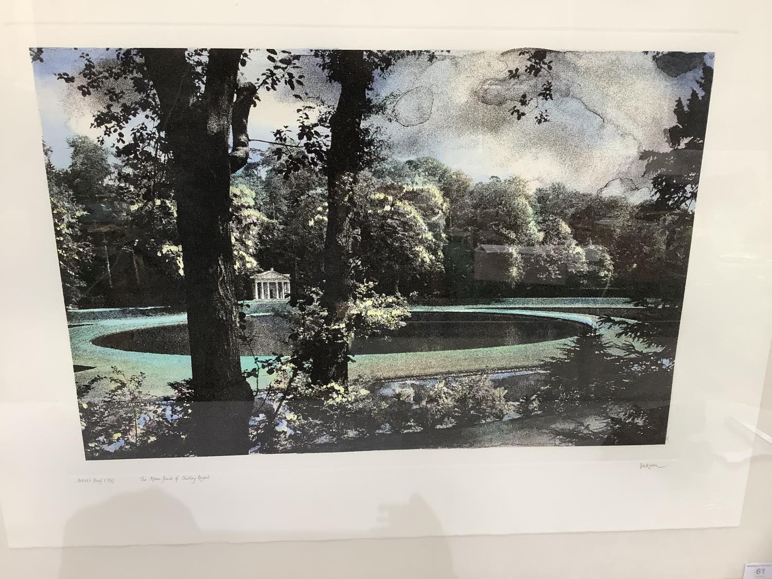 Dixon, the Moon Ponds of Studley Royal, artist proof, 2/3, titled and signed in pencil to the - Bild 2 aus 2