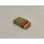 Third Reich brass matchbox holder with period box of matches.