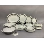 A Wedgwood Asia pattern dinner service comprising six dinner plates, six entreé or dessert plates,