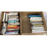 Books: two boxes - biographies, literature, titles on The Royal Family, in good order