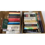 Books; literature, biographies, reference works etc, in good order, two boxes