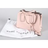 A Marc Jacobs handbag in dusky pink grained leather, with strap (wrapped), original dust bag,