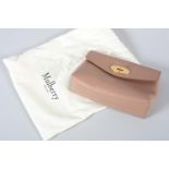 A Mulberry Darley cosmetic pouch in dark blush classic grain leather, original dustbag, Mulberry