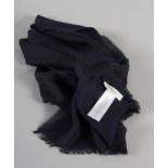 A Mulberry cotton Tree shawl in midnight blue, condition: slight pull to labelled corner,