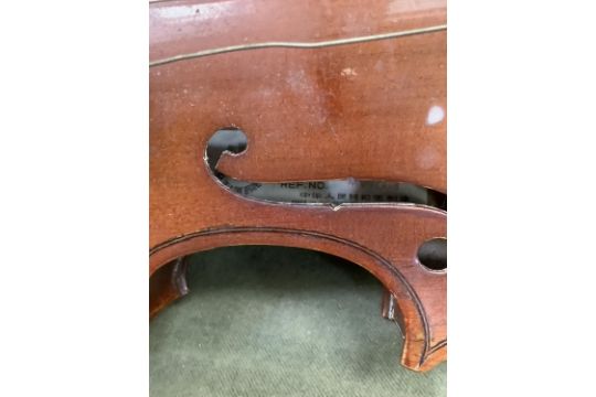 A student's violin made in the People's Republic of China, 52cm long, in hard case - Image 2 of 3