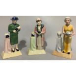 Three Manor Limited Edition pottery ladies including Suzie Cooper, Charlotte Rhead and Clarice Cliff