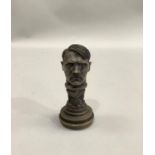 Wax seal stamp bust of Adolf Hitler w 179 grams. 7 cm high.