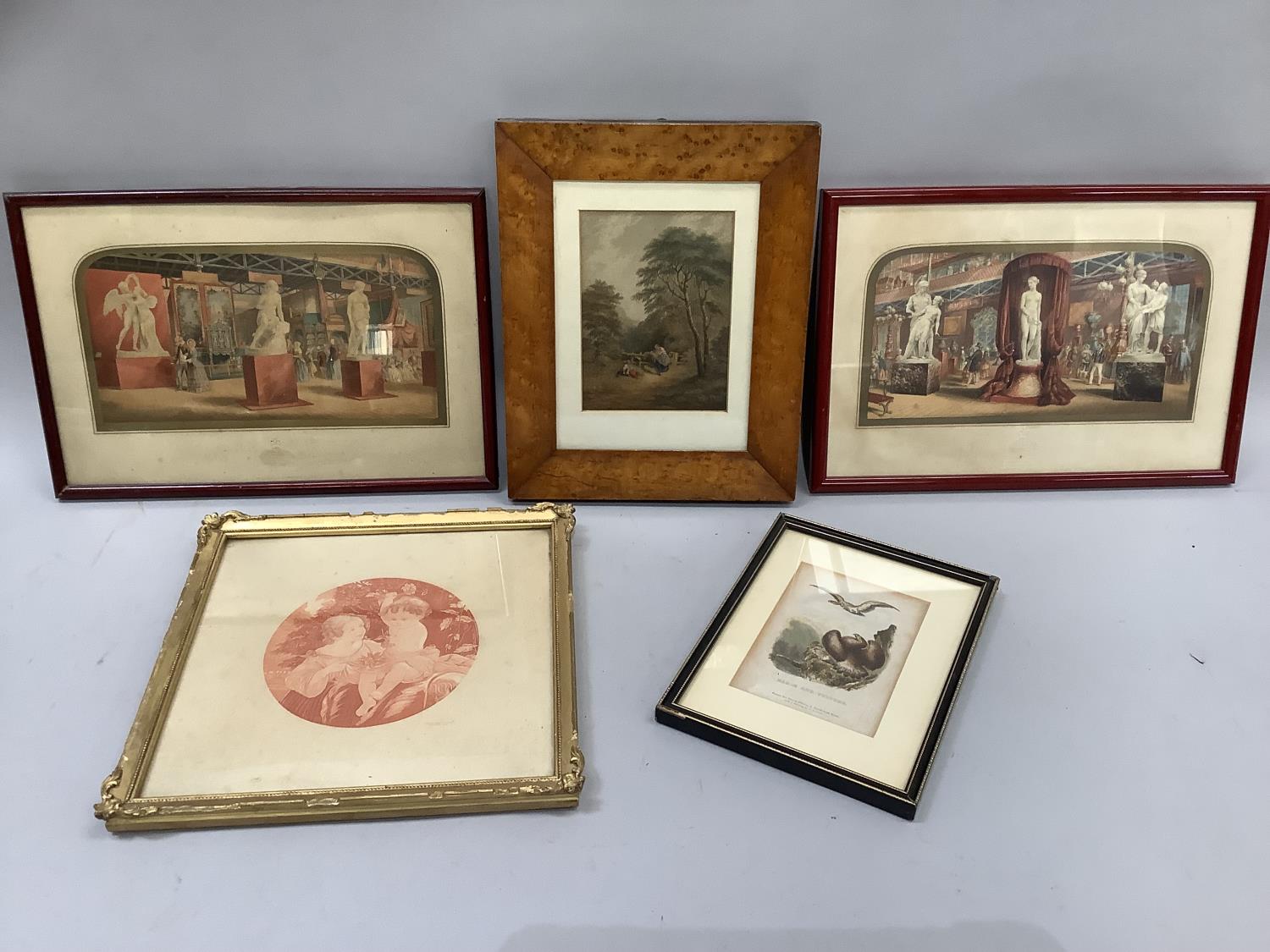 Various Baxter prints including Gems of The Great Exhibition no.1 and no.3, Eagle and Vulture,