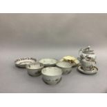 A quantity of 18th century English porcelain tea ware including tea bowls and saucers, cup,