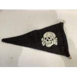 German SS Nazi Deaths head car pennant