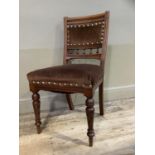 A late 19th century walnut single chair