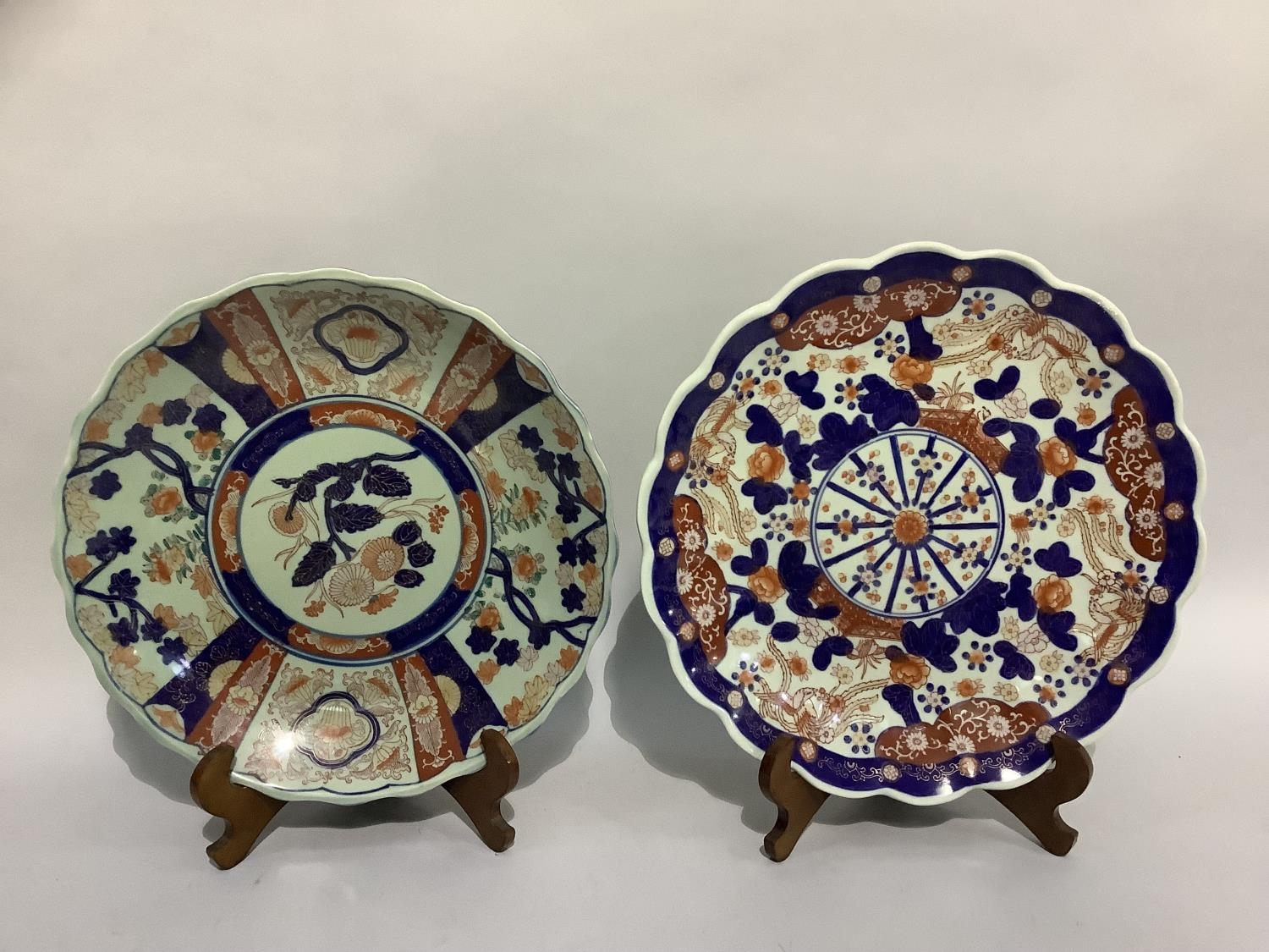 Two large reproduction Imari chargers, 35cm diameter - Bild 2 aus 3