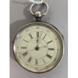 A Victorian open faced silver case pocket watch 'Marine Decimal Chronograph' no. 51157 hallmarked
