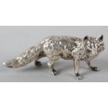 A VICTORIAN PEPPERETTE in the form of a fox, Wm Hornby, London 1899, 10.5cm long x 5.5cm high,