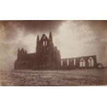FRANK MEADOW SUTCLIFFE (1853-1941), Whitby Abbey silhouetted against the winter sky, numbered FMS597