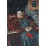 AFTER GRUTZNER (GERMAN 1846-1925) The Monk, three quarter portrait of a corpulent figure sitting