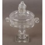A KING EDWARD VII CORONATION TWO HANDLED CUP AND COVER with crown finial, and etched with seven