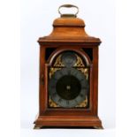 A GEORGE III VERGE BRACKET CLOCK by John Partington, London, brass fusee, passing strike movement on