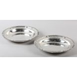 A PAIR OF GEORGE IV SILVER SECOND COURSE DISHES, Paul Storr, London 1828, of circular bracketed