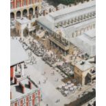 ARR Paul Draper (b.1947) The Piazza, Convent Garden, colour print, signed and titled in pencil to