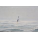ARR Rowena Wright RSMA (Contemporary), Gurnard Cardinal Mark In A Storm, oil on board, signed and
