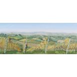 ARR Hilary Thorp (Contemporary), Northerly View from San Gimignano, oil on paper, signed and dated
