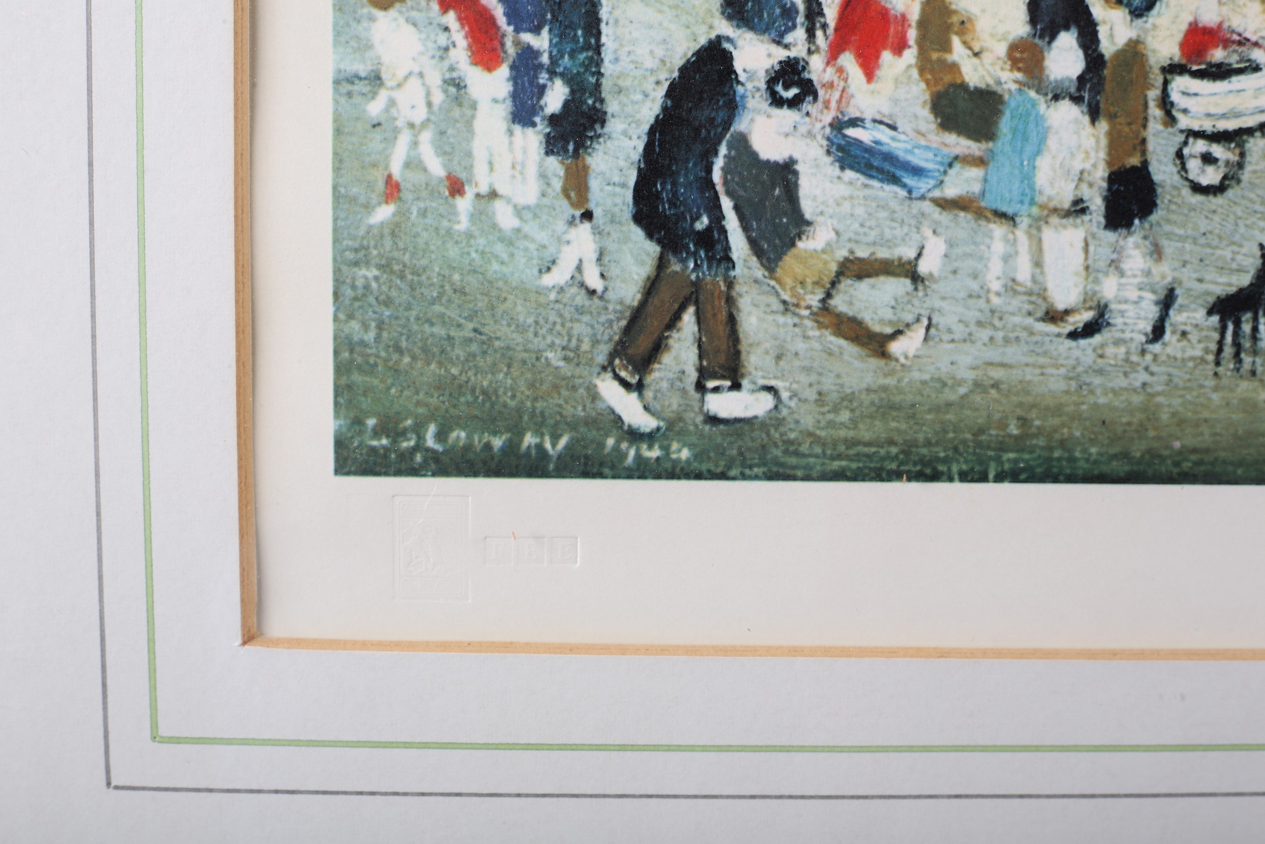 ARR By and After Laurence Stephen Lowry (1886-1976), Peel Park, Salford, colour lithograph, signed - Image 5 of 6