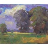 ARR Michael Curgenven (20th/21st century), Summer Storm near Spofforth, Nidderdale, oil on paper,