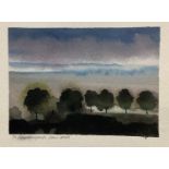 ARR Christopher P Wood (b.1962), Trees, watercolours, two, signed and inscribed in pencil to the
