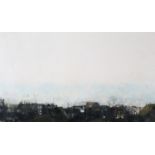 ARR Janet Ledger (b. 1931), City Skyline, Bradford, oil on canvas, signed to lower left, 44cm x 65cm