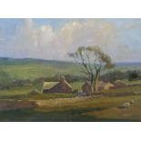 ARR Michael Curgenven (20th/21st century), Moorland view with cottage, oil on board, signed to lower
