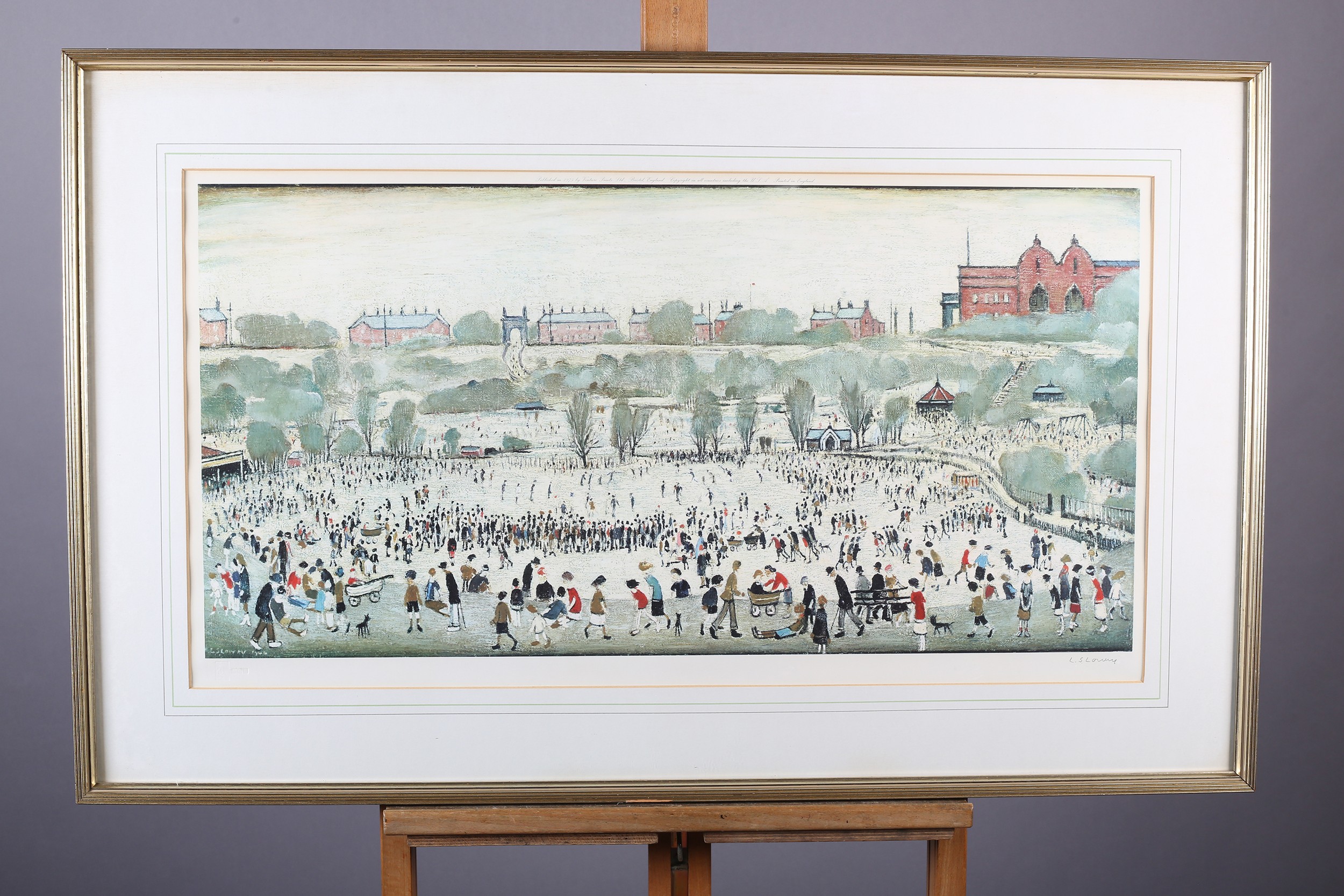 ARR By and After Laurence Stephen Lowry (1886-1976), Peel Park, Salford, colour lithograph, signed - Image 2 of 6