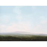 ARR Christopher P. Wood (b.1962), 'Mile Wide', open landscape, oil on board, inscribed signed and