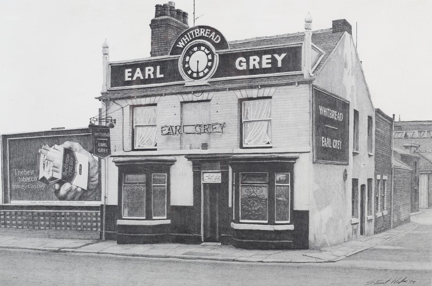 ARR After Stuart Walton (b.1933), The Earl Grey public House, 1979, monochrome print, no. 153/275,