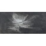 ARR James Naughton (b.1971), Fells, pencil, signed to lower right, 7.5cm x 15.5cm