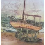ARR Tim Slatter (Contemporary), Hard Standing, colour etching, limited edition 8/75, signed and