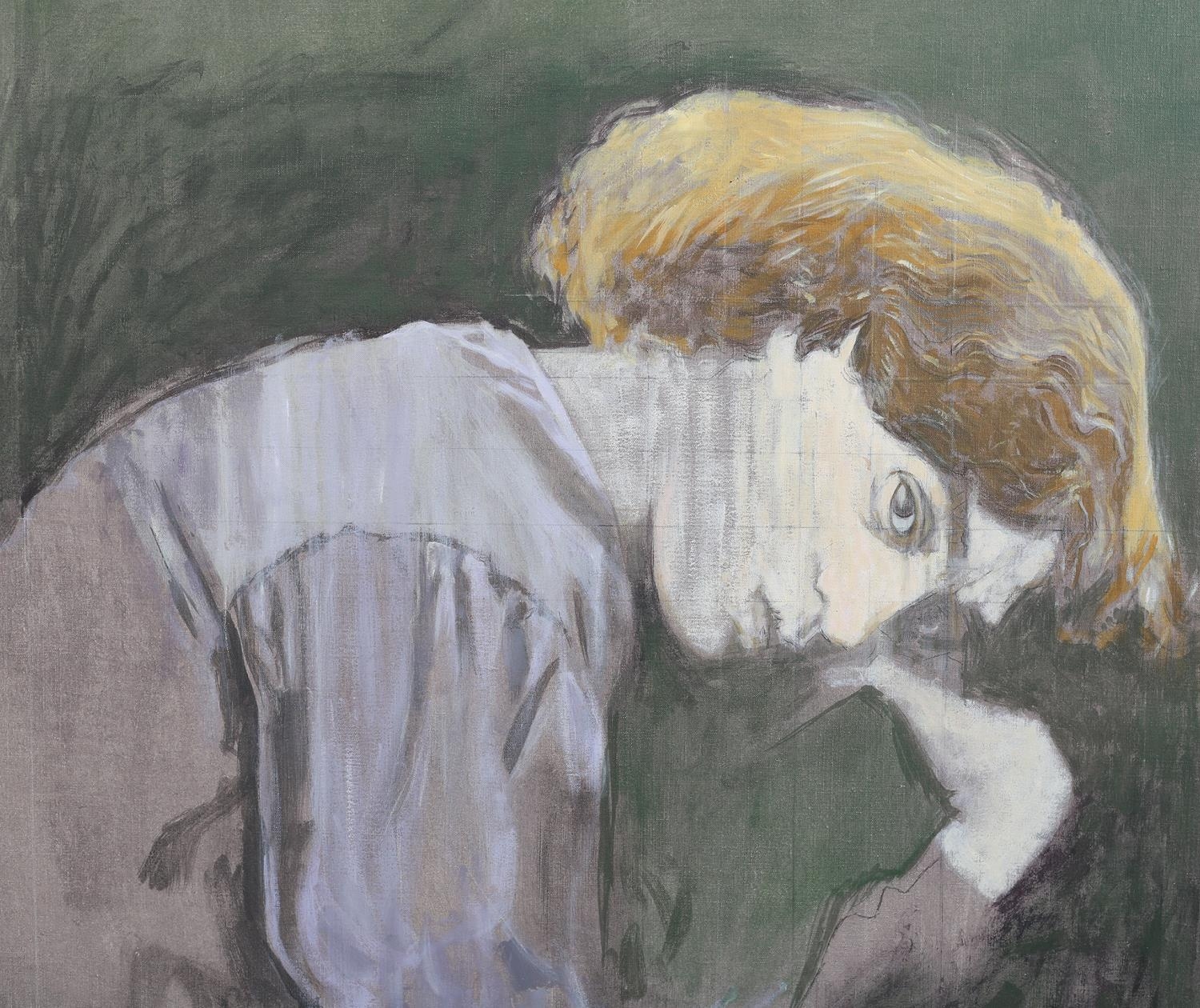 ARR Bryan Organ (b.1935), Jane Morris, half portrait, oil on canvas, signed and dated 1973 to - Image 2 of 5