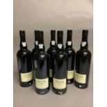 Seven bottles W & J Graham's Crusted Port, bottled 2013